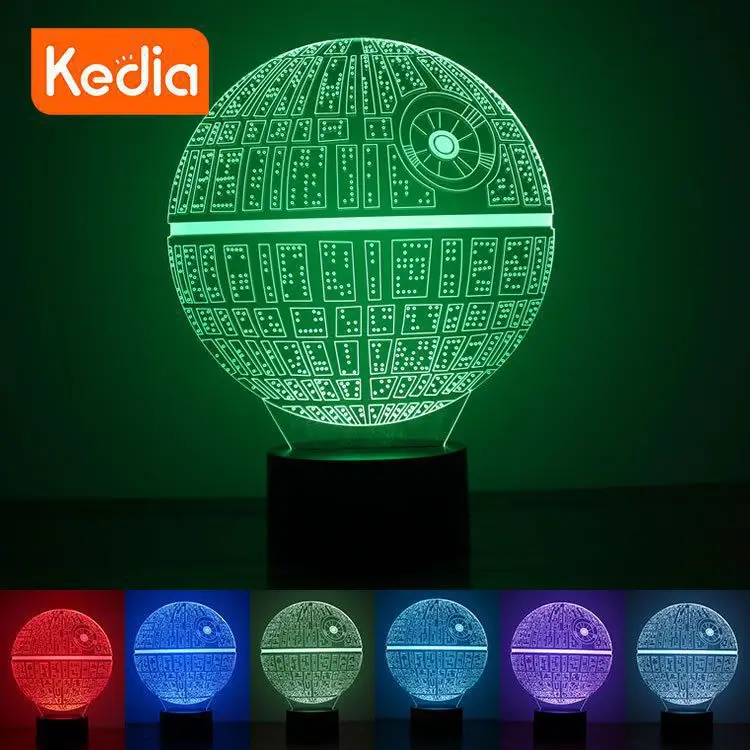 

Star Eco-friendly Decorative Rainbow Colorful Innovative 3d 3d Illusion Night Light In-demand Game-changing Lamp Night Light