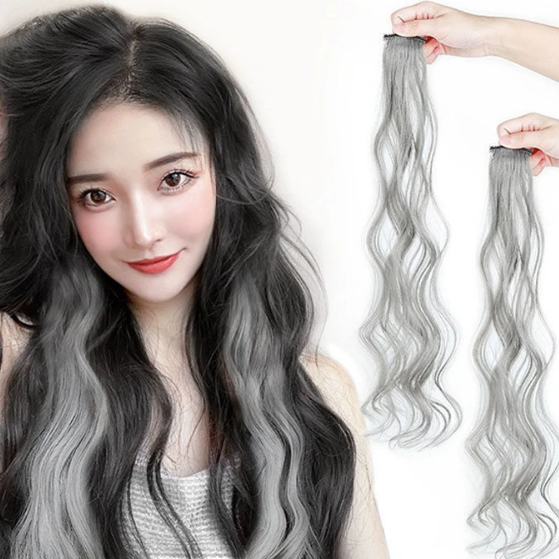 

55cm Curly Hair Extension Clip In Hairpiece Long Hanging Ear Wig Clip Synthetic Hair Extensions Accessories Hairpiece Hairpin