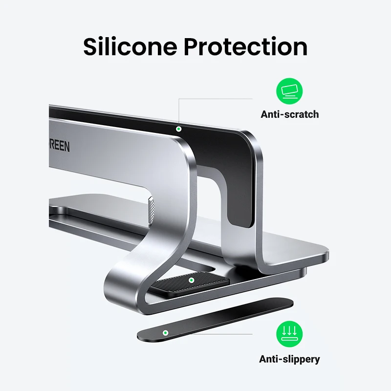 UGREEN Vertical Laptop Stand Holder For MacBook Air Pro Aluminum Foldable Notebook Stand Laptop Support MacBook Pro Tablet Stand images - 6