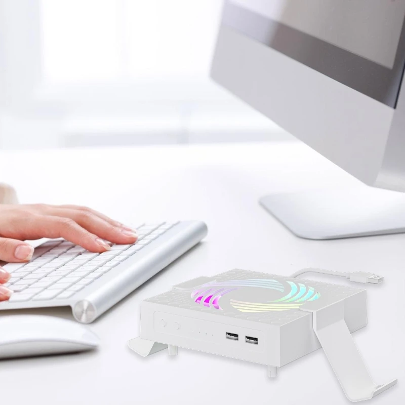 Охлаждающий вентилятор M17B с подсветкой для наушников и держателем контроллера