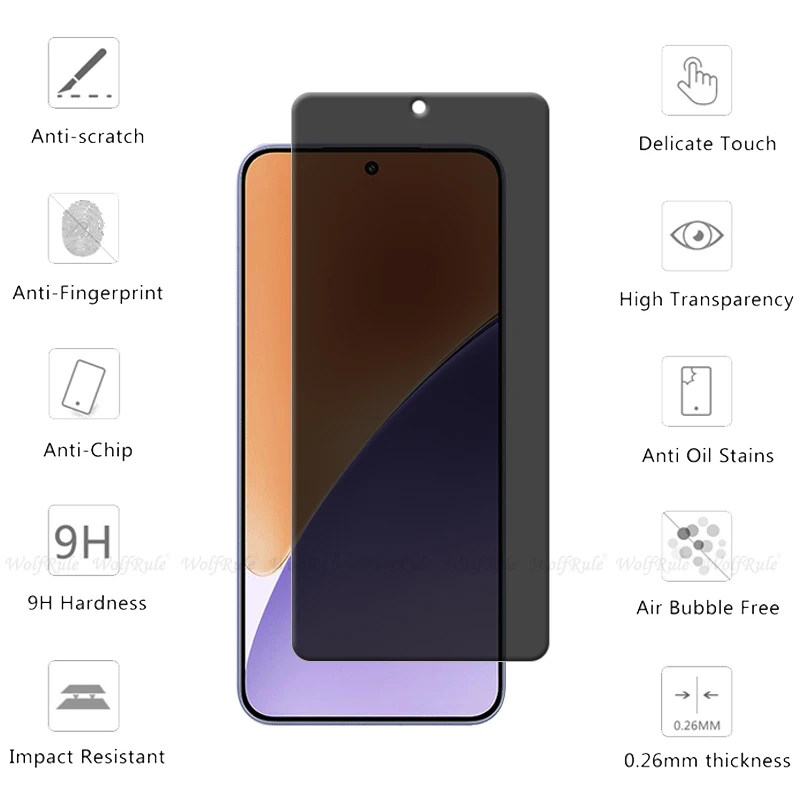 4/3/2/1 шт. для Xiaomi 15 стекло Mi закаленное 9H HD защитная защита конфиденциальности от