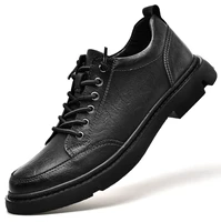 trendy lace up leather mens casual shoes school young students mens dress shoes slip resistant outdoor business shoes for men
