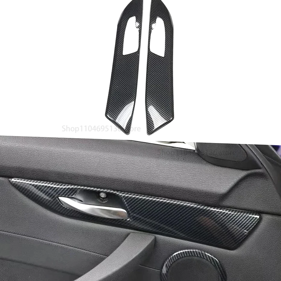 Фото Новый! для BMW Z4 E89 2009-2016 карбоновый черный внутренние дверные ручки крышка декоративная отделка ABS автомобильные аксессуары 2 шт. №1