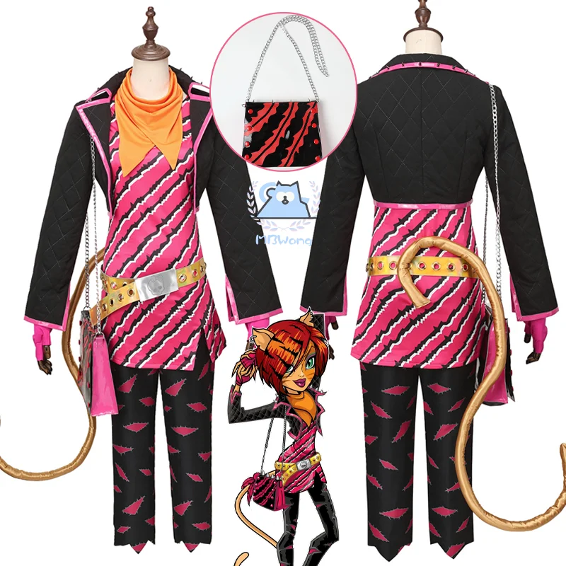Фото Аниме High School Toralei Stripe Косплей Костюм Monster Toralei Наряд для Хэллоуина Вечеринка Comicon Взрослые Женщины Мужчины Реквизит №1