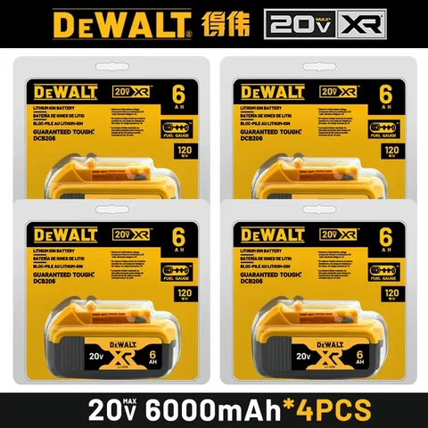 Оригинальный литий-ионный аккумулятор DEWALT 5AH 6AH 2AH DCB609 18 В 20 В 60 В для Dewalt DCB206 DCB205 DCB204 DCB609 DCB184 DCB200