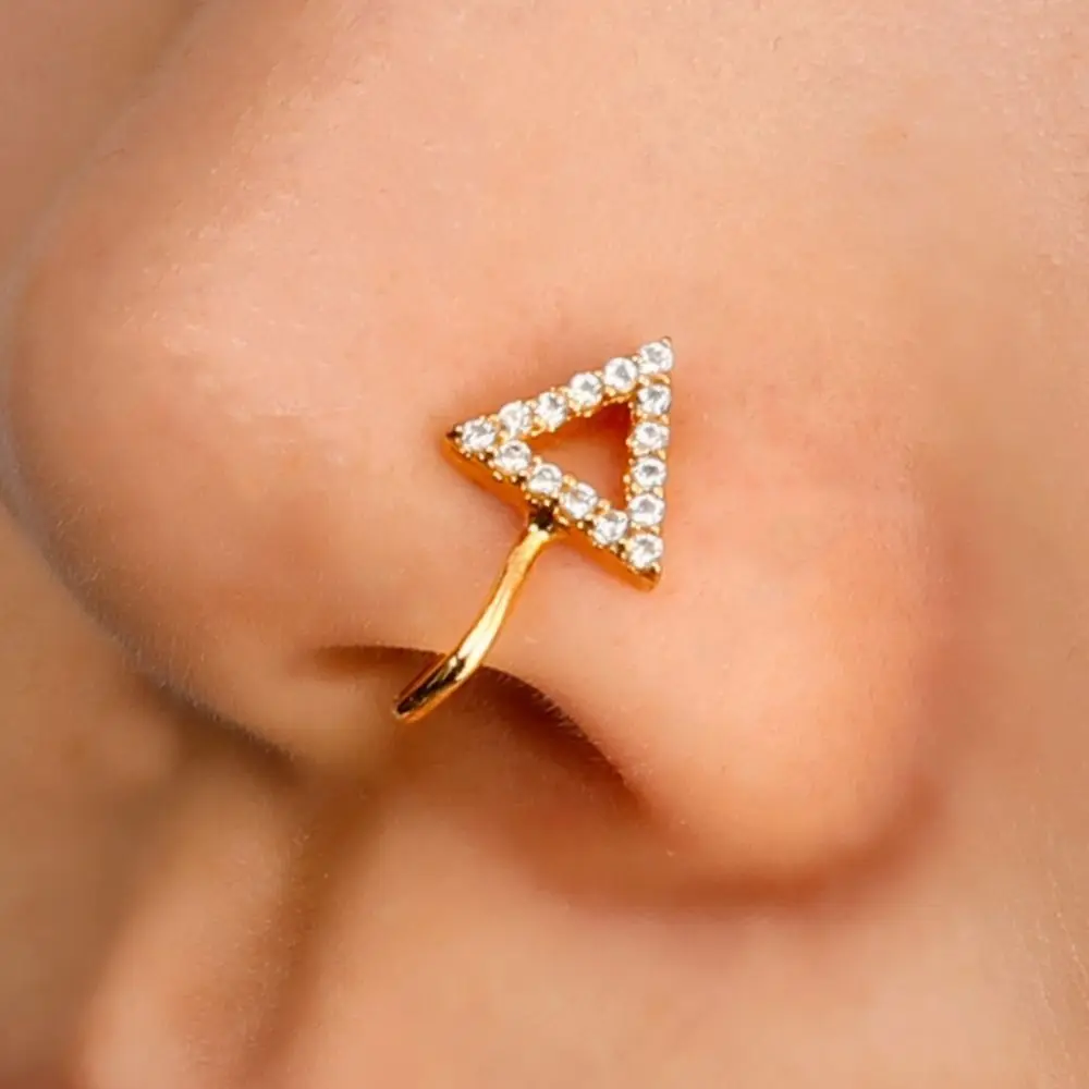 

Модные манжеты для носа, медное искусственное кольцо для пирсинга, кольцо для носа с зажимом для женщин и девушек