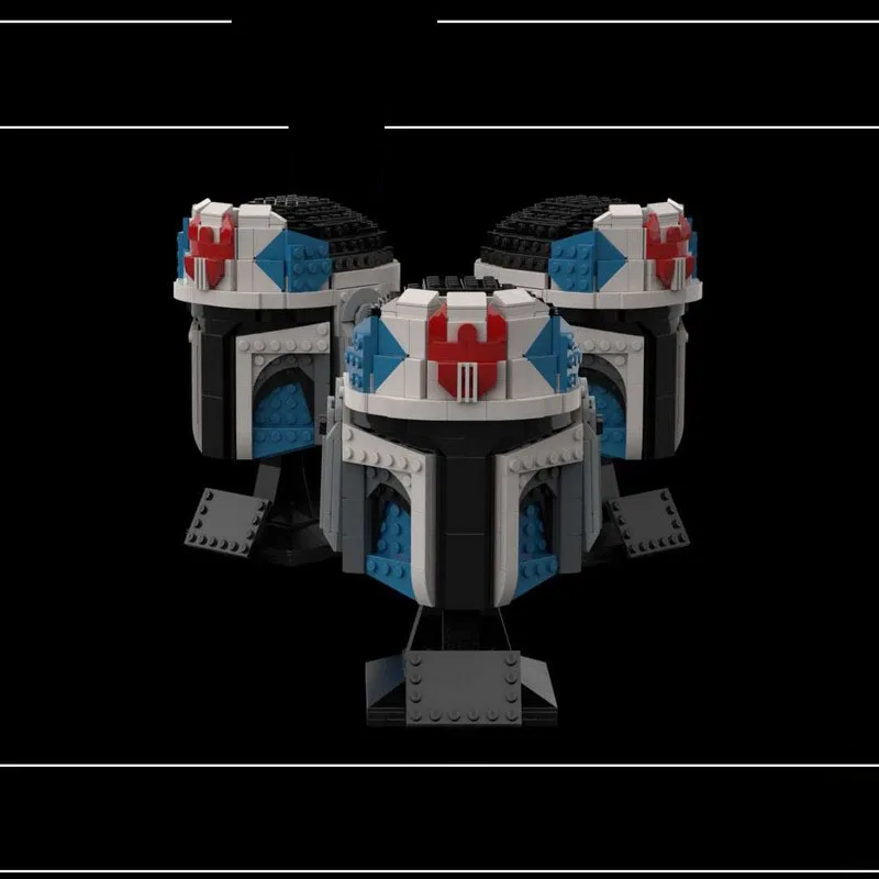 MOC Научно-фантастический фильм STAR BATTLE шлем строительные блоки