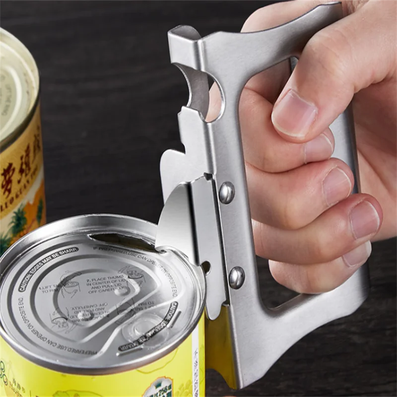

Multifunctional Stainless Steel Can Opener Beer Beverage Container Opener Tin Can Household Simple Kitchen Accessories Gadgets