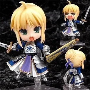 

Аниме Fate/Stay Night Q version Saber 121 # ПВХ экшн-фигурка коллекционные модели игрушки 10 см