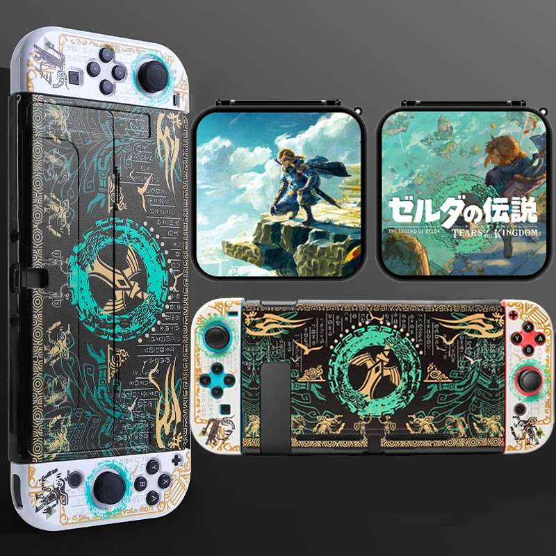 

Zeldas Switch Protective Cover Tears of The Kingdom Oled Lite Case Rocker Cap Matte Hard Shell Game Card Box Storage Holder Gift