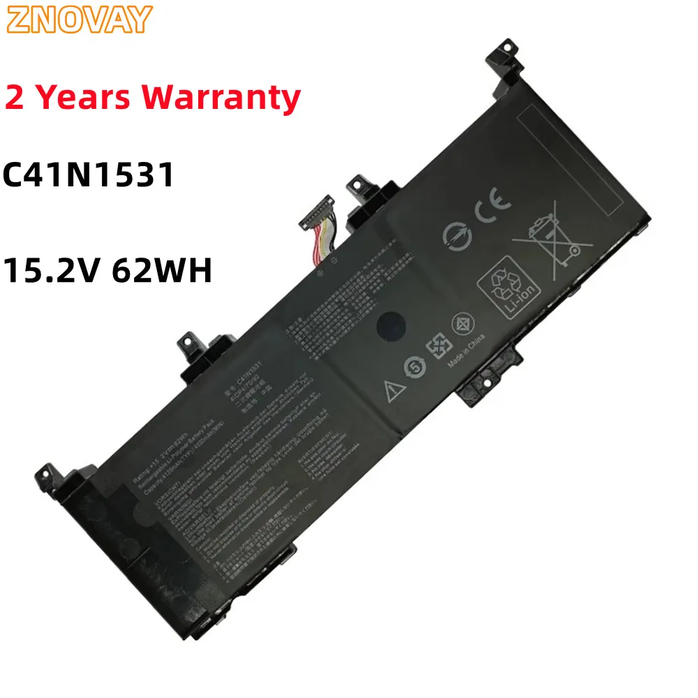 

ZNOVAY 15.2V 62Wh C41N1531 Battery For Asus ROG Strix GL502VSK GL502VS GL502VY GL502VT GL502VT-1B GL502VS-1A RDG