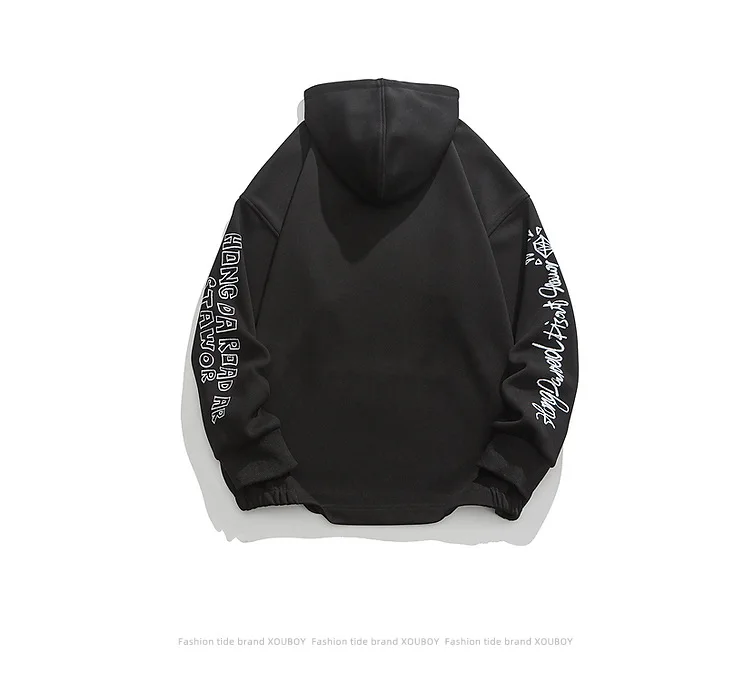 Толстовка мужская оверсайз в стиле хип-хоп свитшот с принтом уличном пуловер