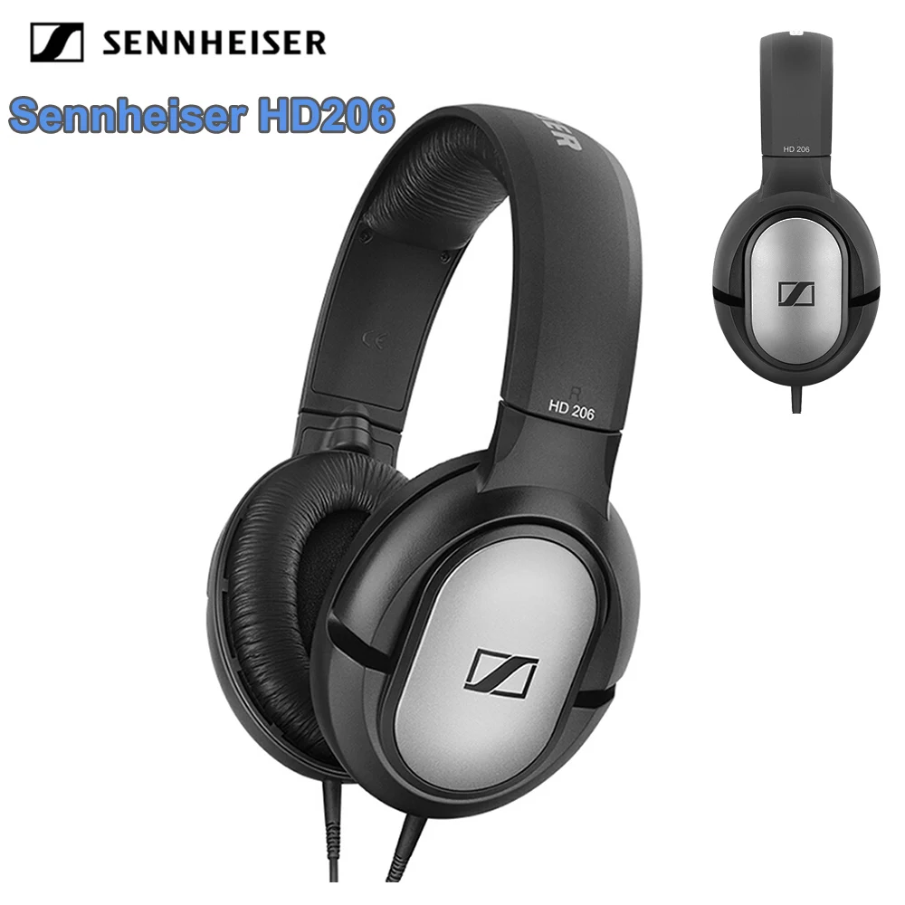 

Sennheiser HD 206 Closed-back Over Ear Headphones 3.5mm Wired Noise Isolation Earphones Sports Gaming Headsets Stereo Deep Bass