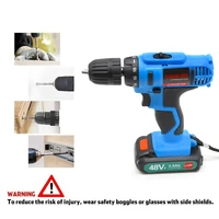 2 speed cordless impact electric drill 48v electric screwdriver home mini wireless rechargeable hand drill electrical tools