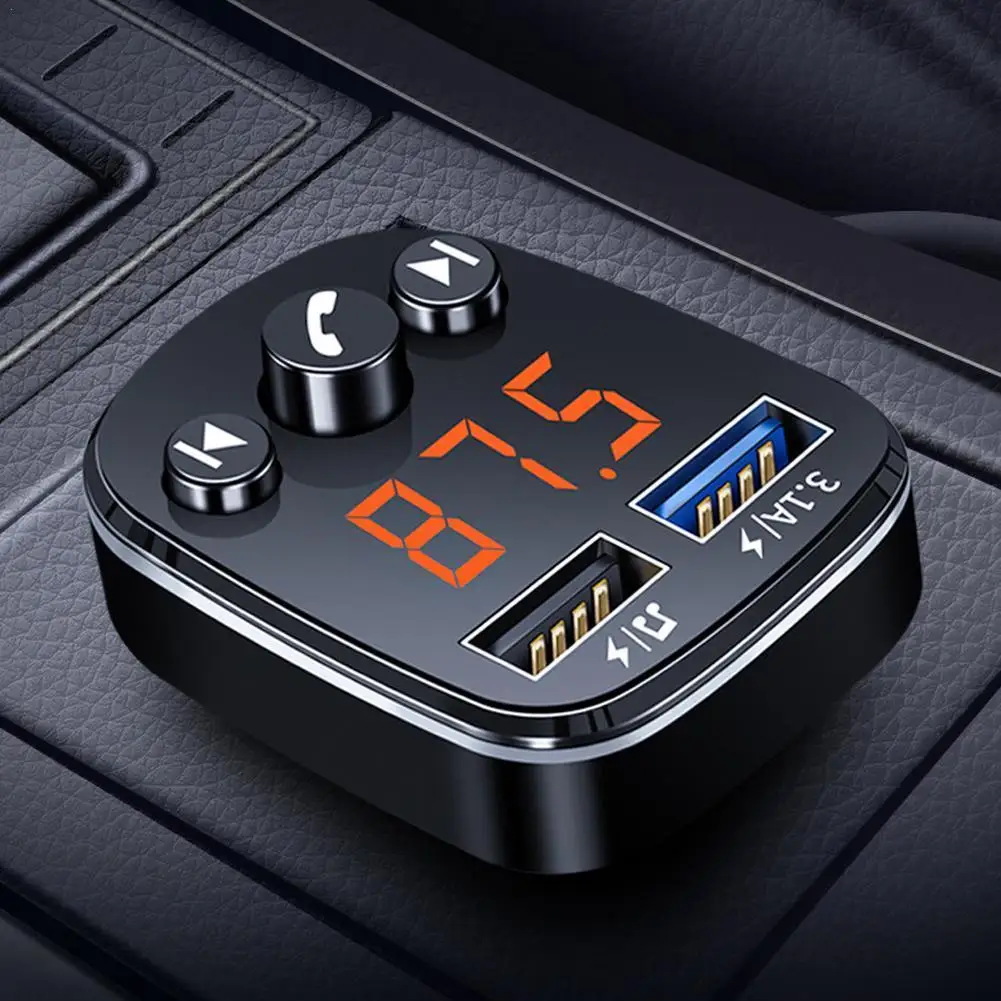 

Bluetooth Wireless Car Kit Handfree LCD FM Transmitter Dual USB Car Charger MP3 Music TF Card U Disk AUX Player Auto Accesories