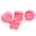 4 шт Пасхальный кролик шаблон пластиковые формы для выпечки Кухонные печенья резак Кондитерские плунжеры 3D Die инструменты для украшения тортов из мастики