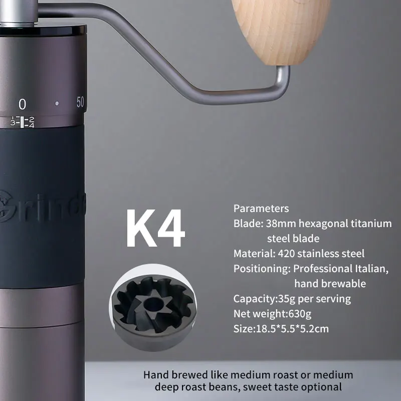 Pаспродажа Ручная кофемолка Kinmills K4/k6/k2, портативная ручная кофемолка для путешествий, кемпинга, посуда для кофе, идея в подарок