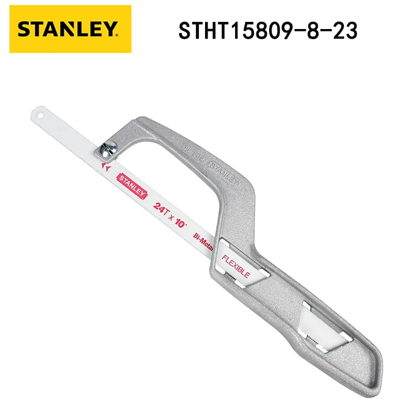 

Stanley STHT15809-8-23 Mini Hacksaw Frame Handmade Metal Model Small Hacksaw Bow Zinc Alloy Handle