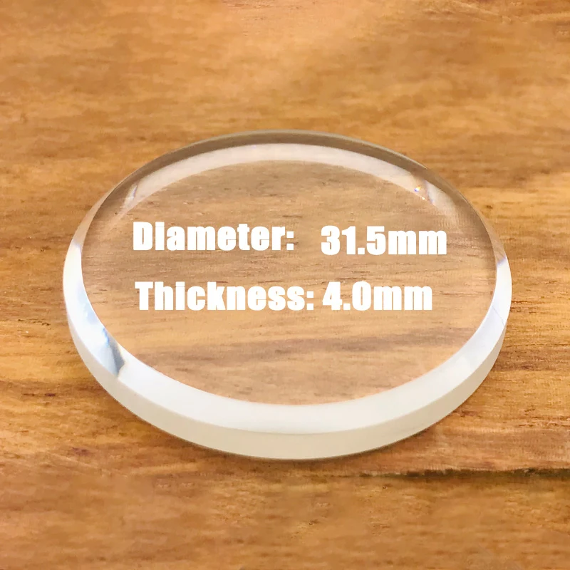 31.5mm*4.0mm Sapphire Crystal Glass Fits Seiko SKX007 SKX009 SRPD Watch Cases Clear Crystal Mirror Wear Resistant Waterproof enlarge