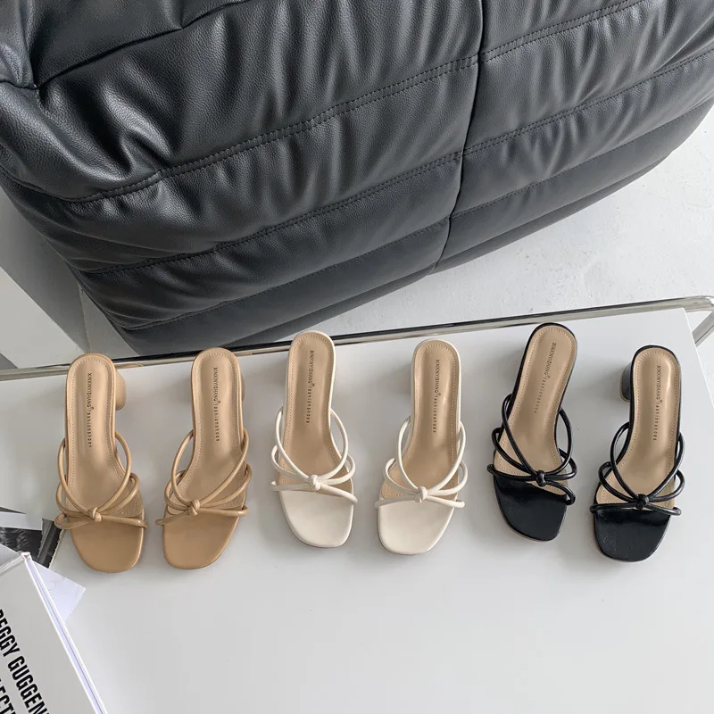 

Female Shoes Rubber Flip Flops Slippers Soft Slides Square heel Med Fashion Low 2022 Hawaiian Comfort Block Summer Luxury Basic