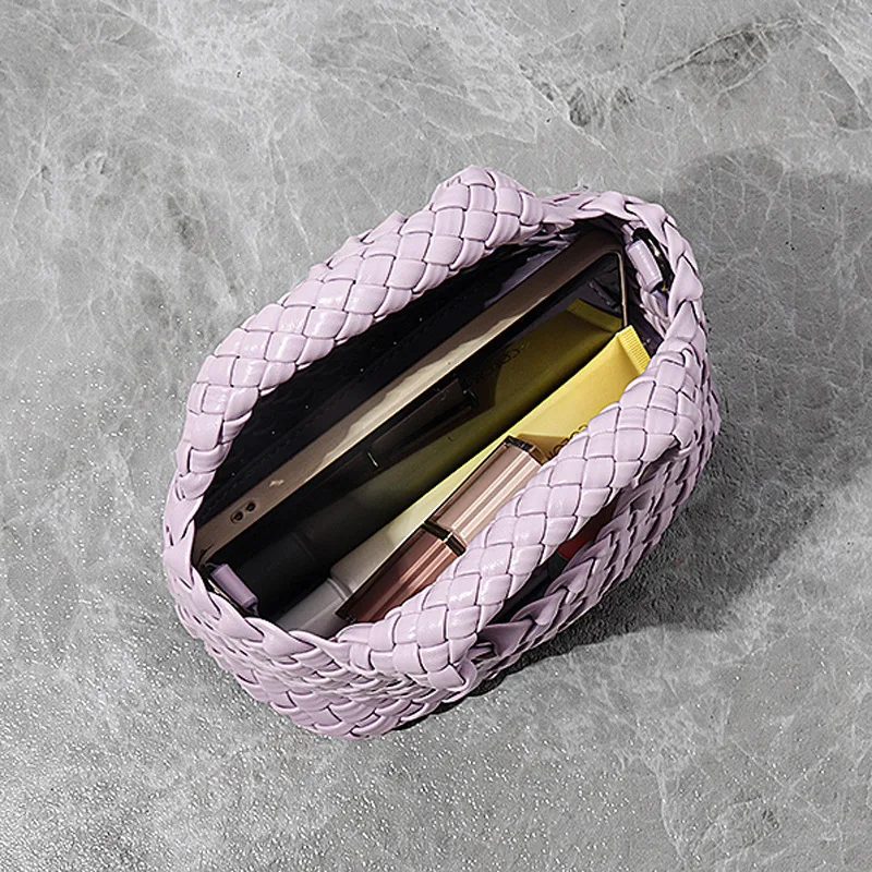 YANATARI Women 2023 small genuine leather designer woven bag bucket Bag mini shoulder handbag  Cowhide green Crossbody Bag