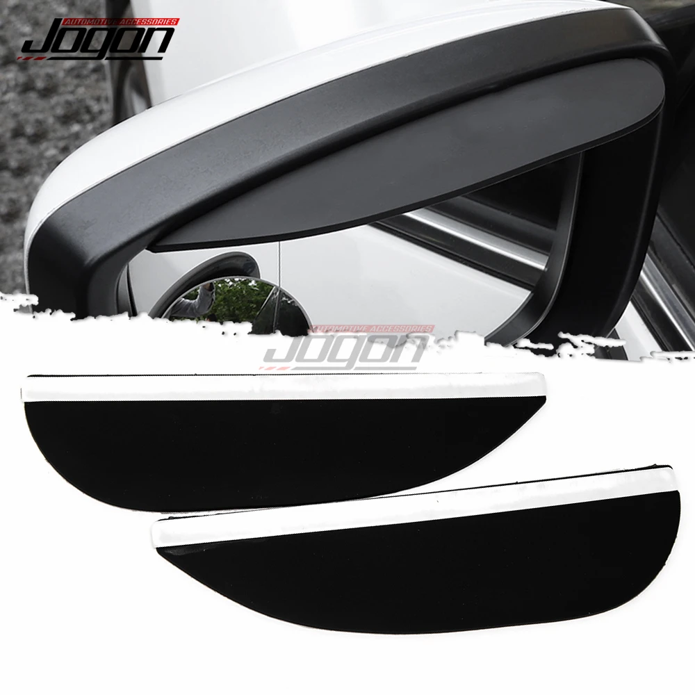 

Rain Eyebrow Rear View Mirror Bright Black Rain Visor Eyebrow Trim For Seat Leon MK2 1P Ibiza MK4 6J Exeo 3R Car Accessories