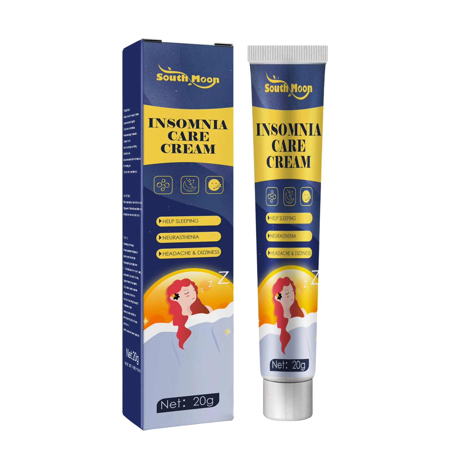 

Улучшенный крем для сна, 20 г, крем для ухода за бессонницей, китайская медицина, крем для сна мелатонин, крем для сна для более глубокого удов...