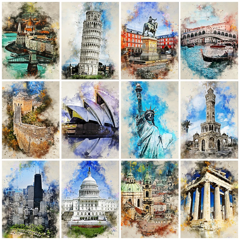 

5D алмазная живопись «сделай сам», мир чудо, архитектура, замок, вышивка, Набор для вышивки крестиком, Ручная инкрустация, подарки, украшение ...