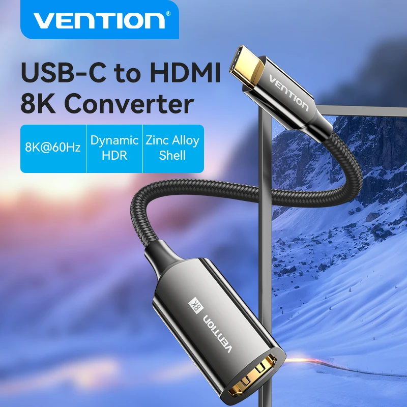 Vention USB C к HDMI кабель 8K Тип C папа к HDMI Женский конвертер для HDTV монитор Projrctor планшет Thunderblot 3 к HD шнур