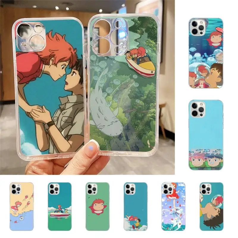 

YNDFCNB Hayao Miyazaki Anime Ponyo Phone Case For Iphone 7 8 Plus X Xr Xs 11 12 13 Se2020 Mini Mobile Iphones 14 Pro Max Case