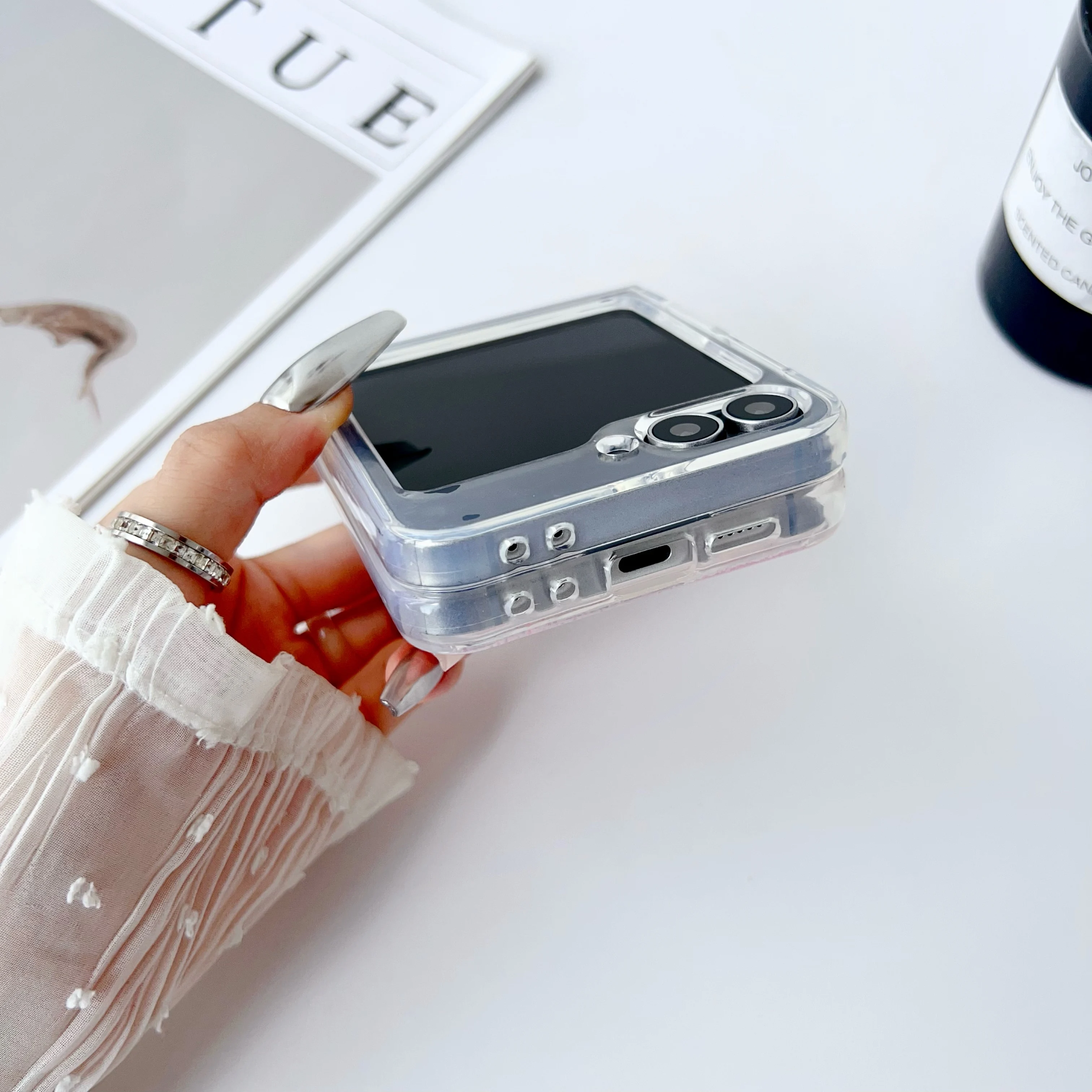 Чехол для телефона Glaxay Flip6 забавный чехол с бусинами Зыбучий песок прозрачный