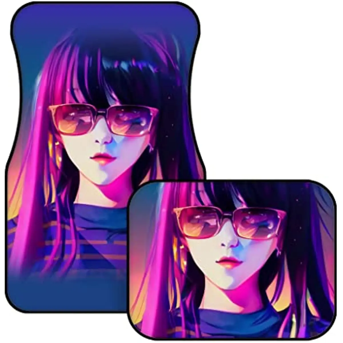 

Anime Cartoon Girl Art Car Floor Mats 4PCS - Girl Print Floor Mats for Car - Anime Girl Floor Mats for Car