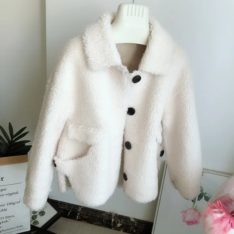 

Онлайн красный мех, оптовая продажа, Прямая продажа с фабрики, женская одежда, цельное пальто из гранулированной шерсти, овечья шерсть