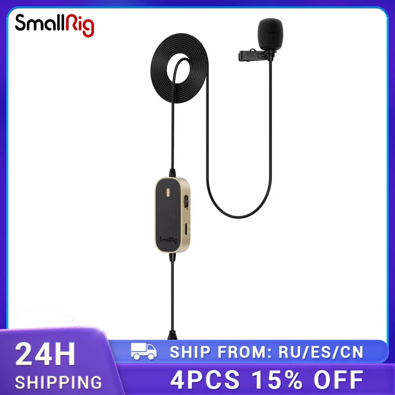 

SmallRig Professional Microphone Forevala L20 Lavalier Microphone for Mobile Phone Camera for iphone Apple Android 3467