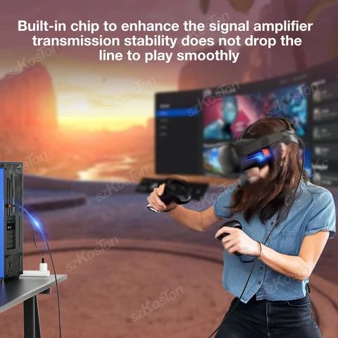 Кабель VR Link Для Meta Quest 3/2/Pico4/PS5 — Быстрая Зарядка USB3.0 Gen2 На Type-C Со Скоростью Передачи Данных До 5 Гбит/с