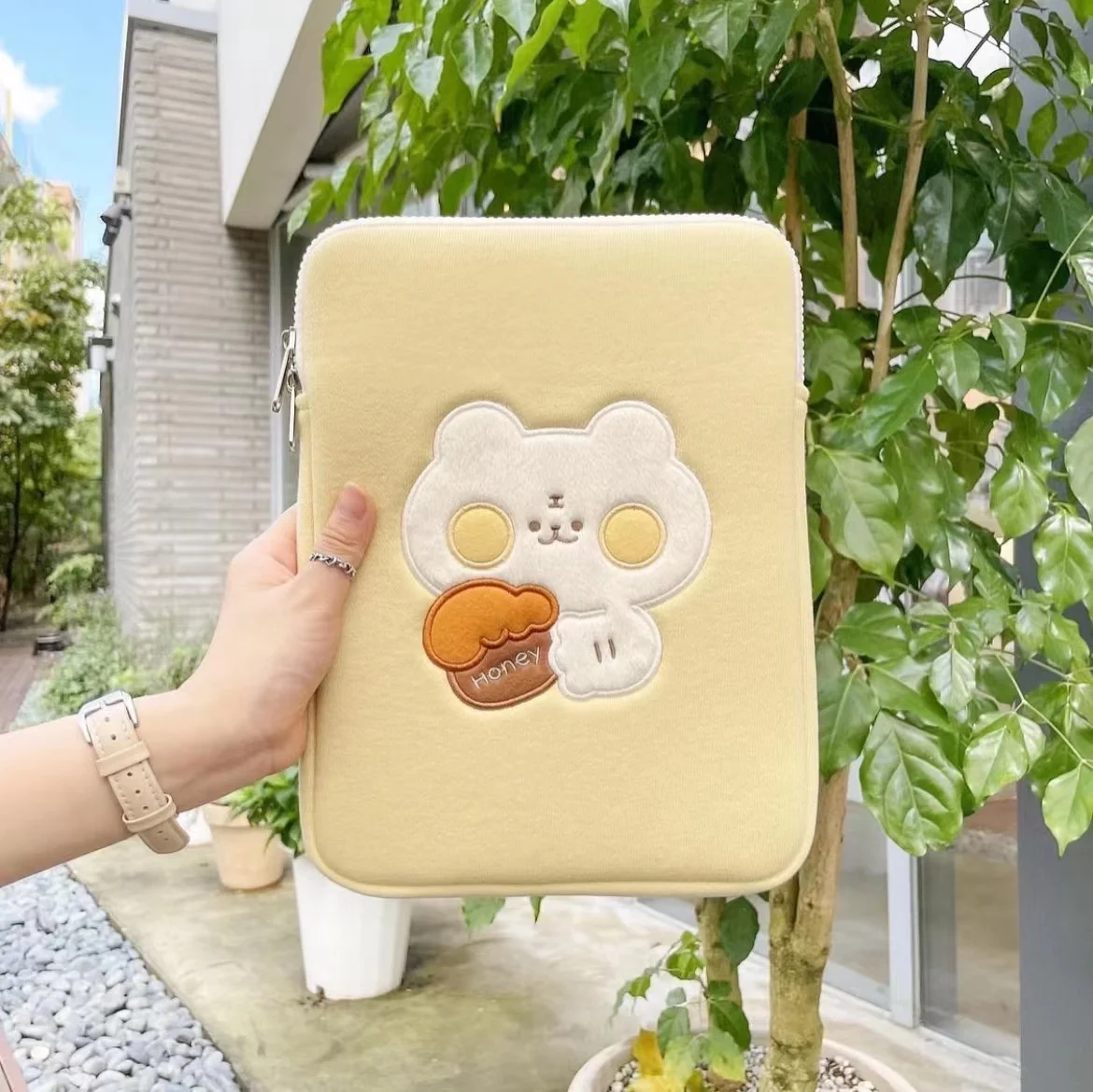 Cute Cartoon Laptop Tablet Inner Case Bag for Ipad Pro 10.5 11 12.9 Air 1 2 3 4 Sleeve Pouch for Macbook Ipad 9.7 10.2 10.9 Inch