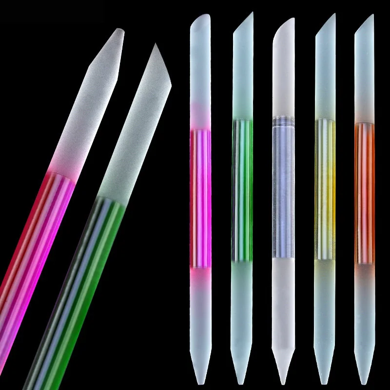 

Двусторонняя пилка для ногтей, палочка для маникюра, стеклянный инструмент для удаления кутикулы, двусторонний инструмент для дизайна ногтей из хрустального стекла