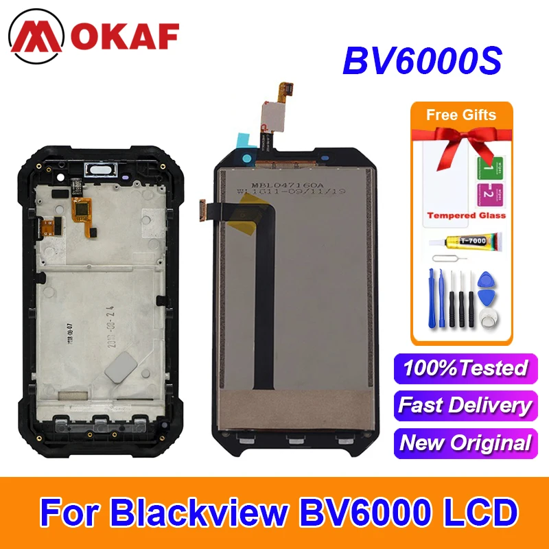 OKANFU оригинальный 4 7 &quotдля Blackview BV6000 BV6000S ЖК-дисплей и сенсорный экран дигитайзер с