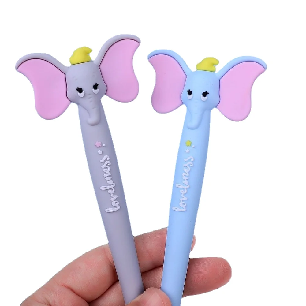 Милые Мультяшные гелевые ручки Дамбо пластиковые черные чернила 0 5 мм письменные