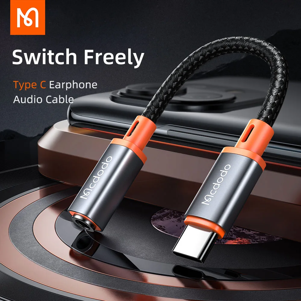 

Mcdodo Type C To 3.5mm Headphone HIFI DAC Audio Aux Cable For Huawei P40 Pro iPad Pro Samsung S10 Note 10 9 Audio Adapter OTG