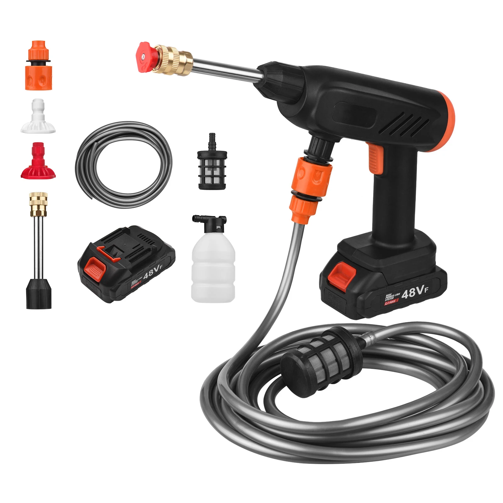 

Cordless Pressure Washer 21V 22bar Power Washer Cleaner Battery Powered High Pressure Car Washer Cleaner For Watering Flowers