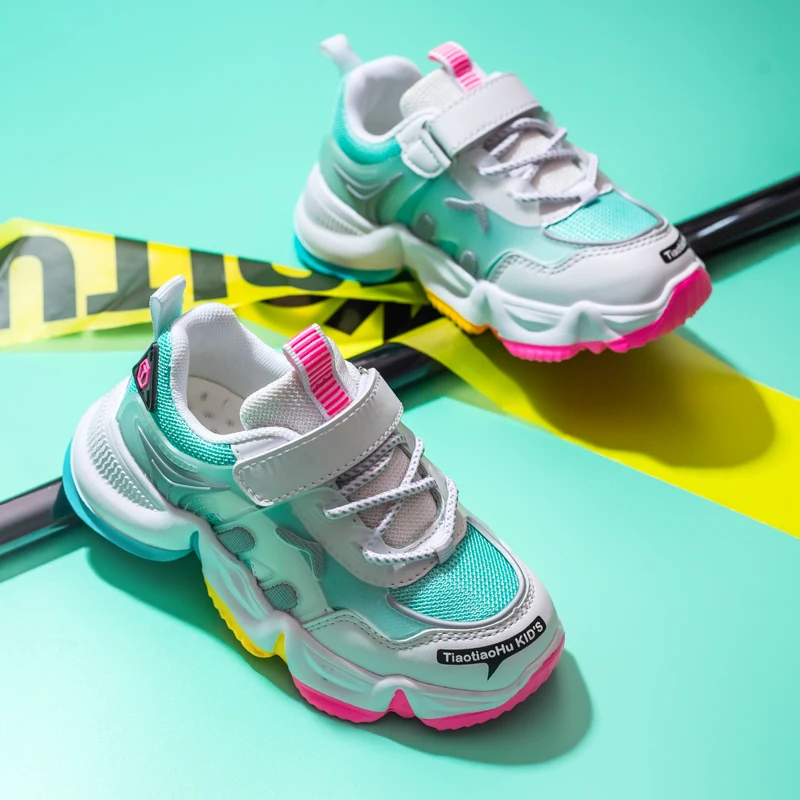 

Новинка, детские кроссовки для бега, теннисная обувь, кроссовки в ряд, детская обувь для девочек, спортивная обувь, детская обувь, модная дет...