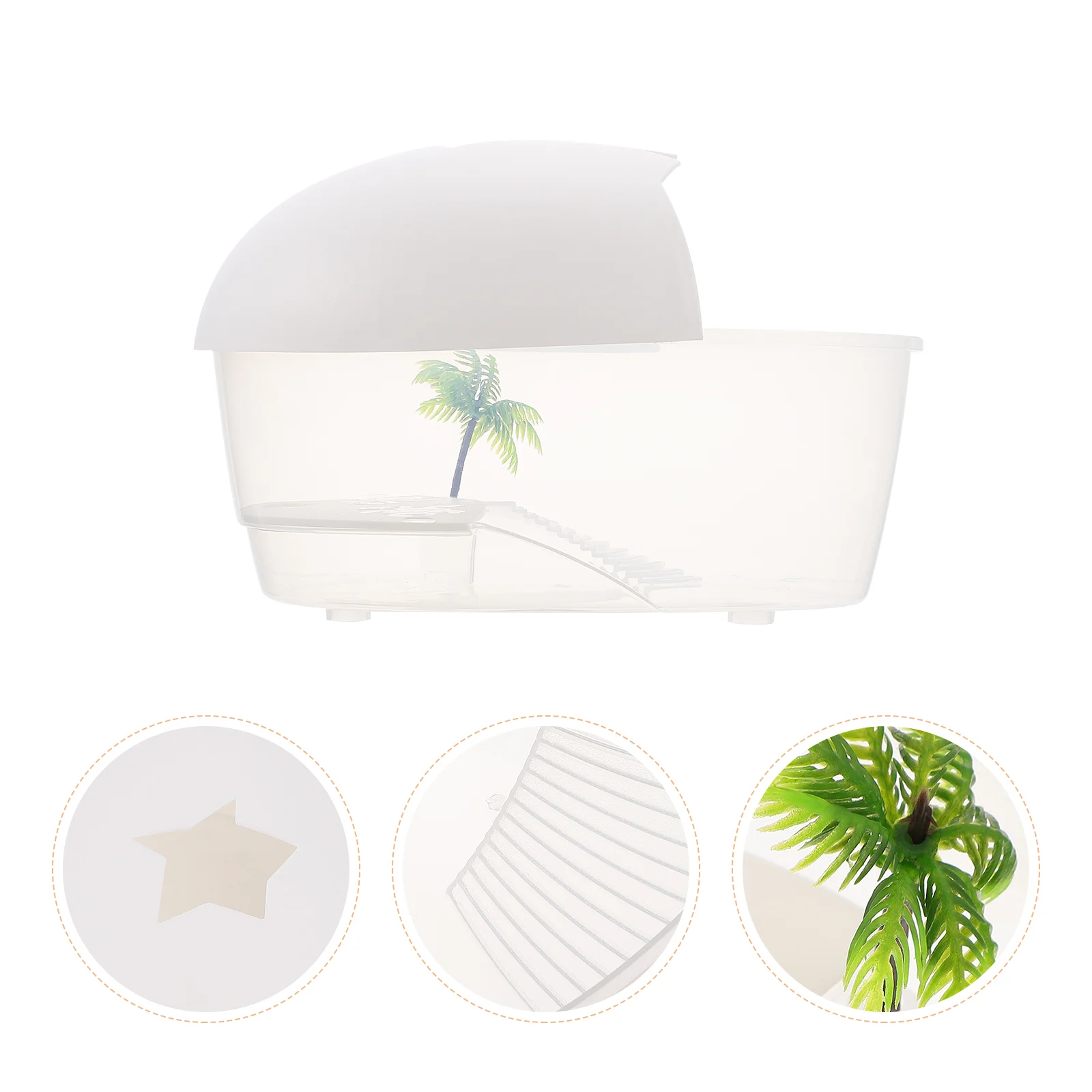 

Tank Turtle Platform Pet Reptile Lizard Hide Mini Living Amphibious Terrapin Pool Bathing Tortoise Box Resting Terrace Habitat