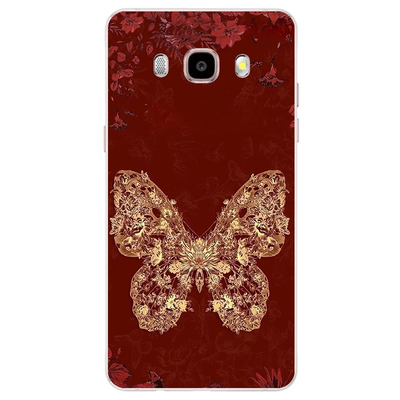 Цветной цветочный чехол для Samsung Galaxy J5 2016 J510 J510F мягкий силиконовый J 5 чехлы бампер