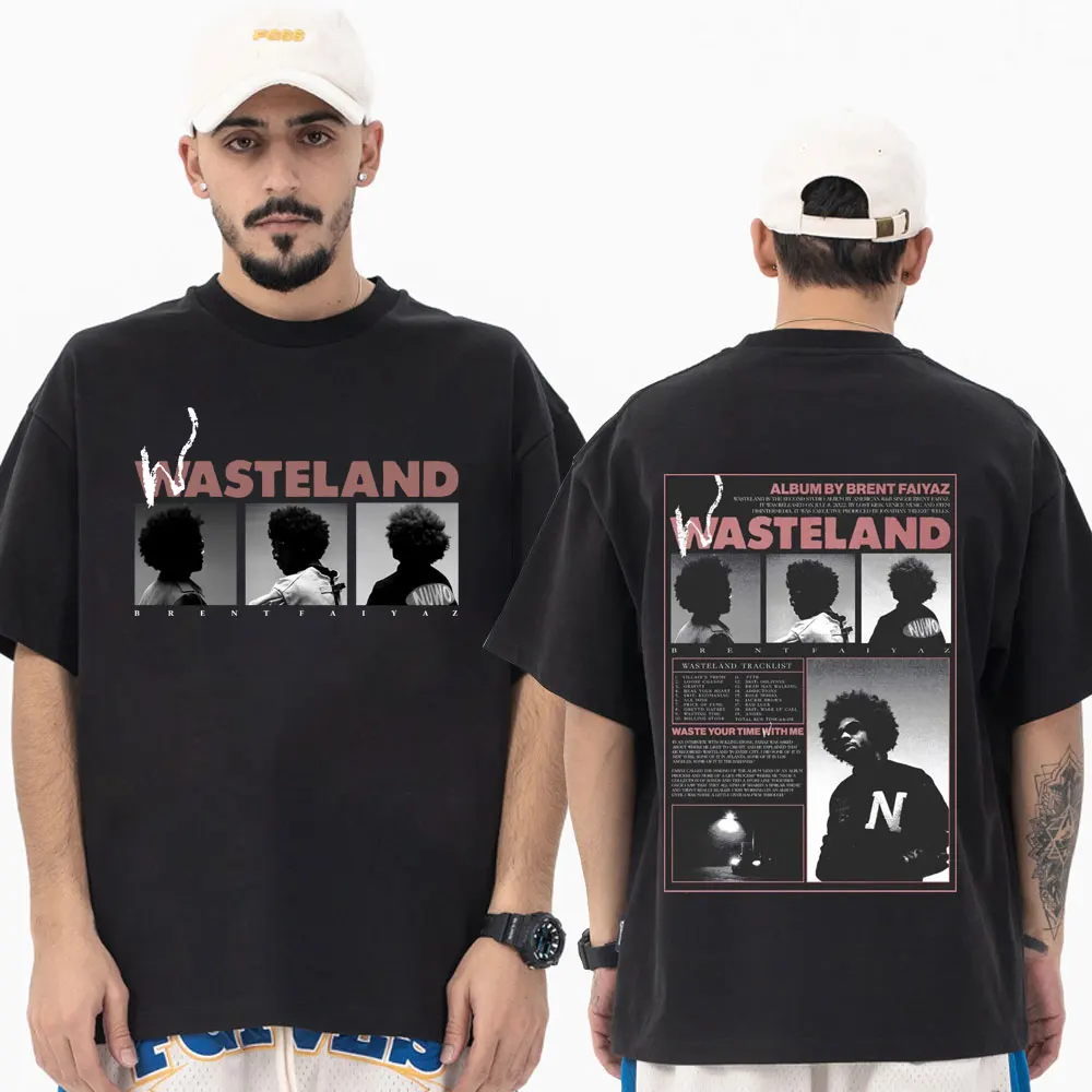 

Brent Faiyaz T-shirt Music Album Wasteland Graphic Print Short Sleeve T-shirts Summer Tidal Current Casual Oversized Tee Shirt