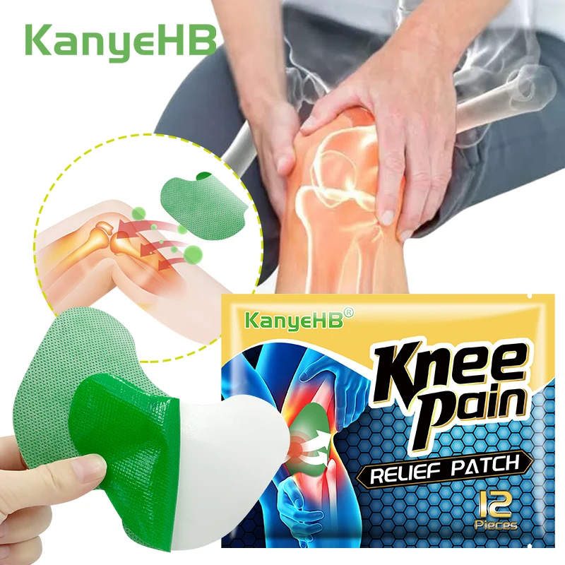 

12Pcs=1Bag Knee Plaster Wormwood Extract Arthritis Knee Joint Analgesic Patch Self-Heating Chinese Herbal Medicine Sticker W018