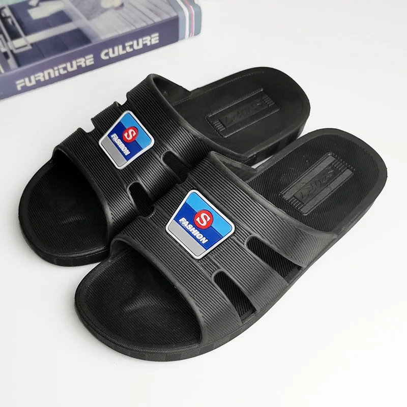

Home Slippers Summer Men Sandals Indoor Bathroom Anti-slip Slides Unisex Couple Women Mules Sandls Plus Size Simple Cheap Shoes