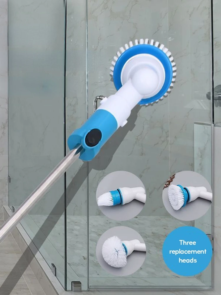 

Electric Cleaning Brush Adjustable Turbo Scrub Brush Cleaner Wireless Charging Clean Floor Bathroom Kitchen Cleaning Tools Set