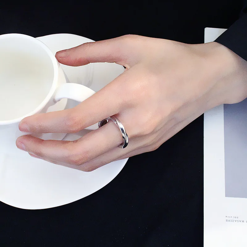 

Korean Version Fashion Original Minimalist Trendy Men Women Couple Rings Retro Unique Adjustable Student