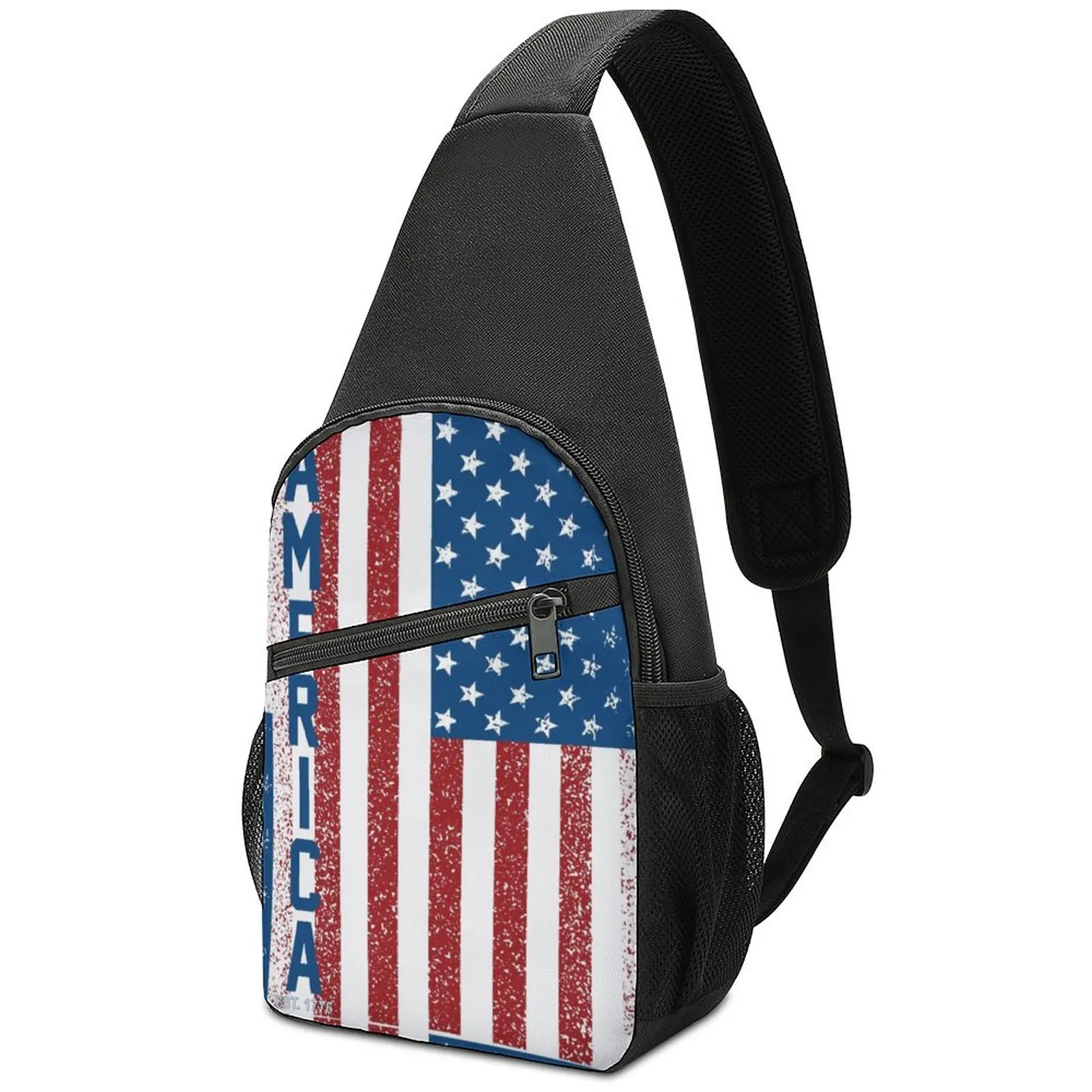 

American Flag Freedom Shoulder Bags Country Symbol Novelty Chest Bag Boy Phone Bicycle Sling Bag Outdoor Style Crossbody Bags